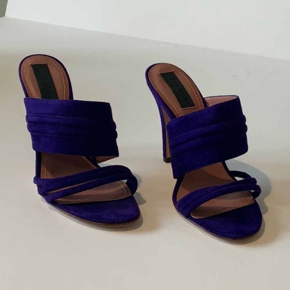 Derek Lam Purple Suede Mules